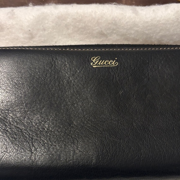 Gucci sherryline Black Leather Zip Wallet - Picture 6 of 17